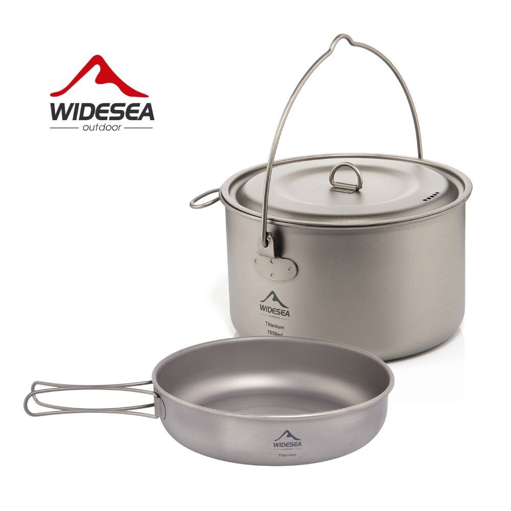 Camping Cooking Rice - Widesea-Conjunto De Panelas De Titânio, Camping