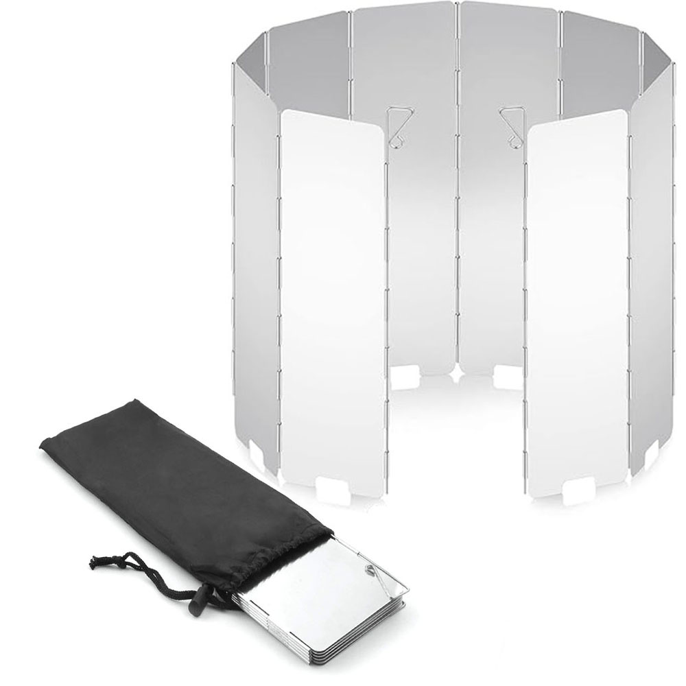 Camping Cooking Windscreen - Para-vento Leve Dobrável para Fogão de