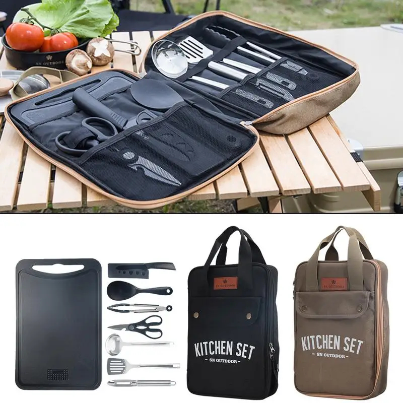 Camping Cooking Windscreen - Conjunto de Utensílios de Cozinha para
