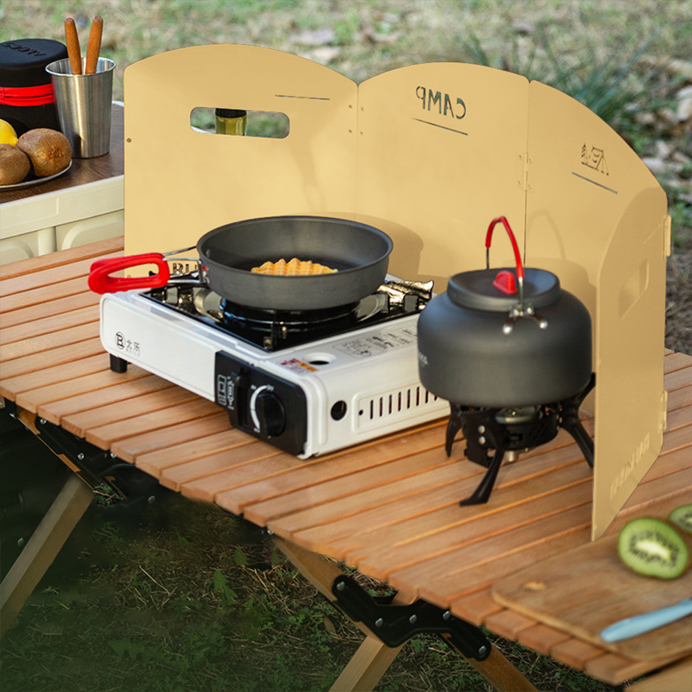 Camping Cooking Windscreen - Pára-brisa dobrável para fogão a gás