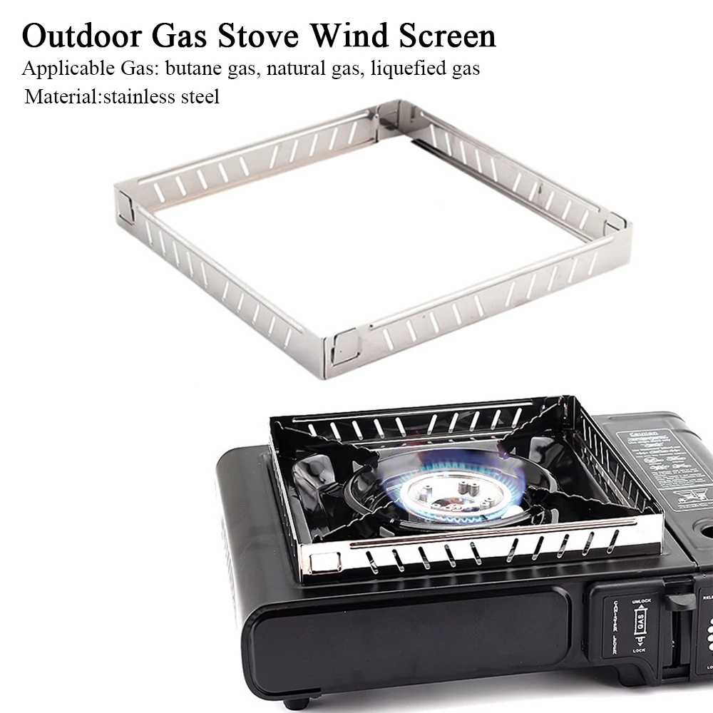 Fogão a gás ao ar livre tela d - Camping Cooking Windscreen avaliação e preço
