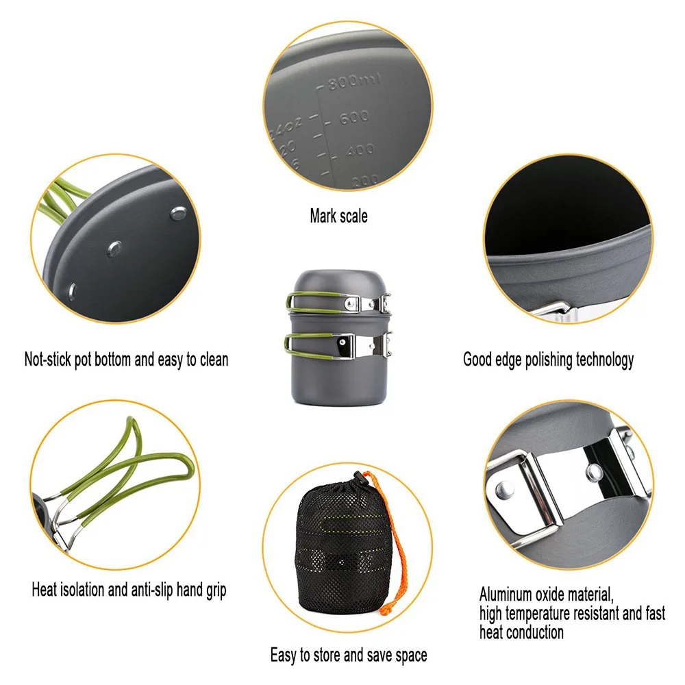 Kit de panelas para acampament - Camping Cooking Rice avaliação e preço