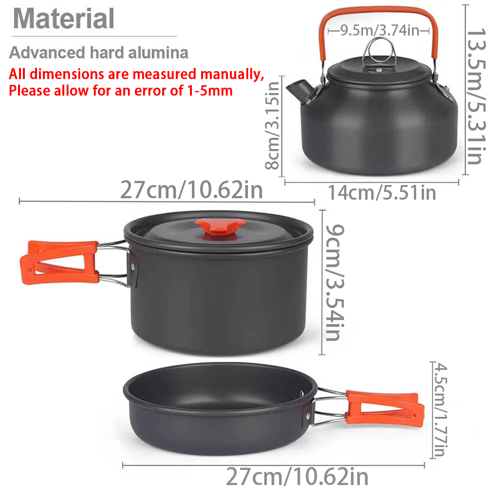 1 pçs/1 conjunto kit de panela - Camping Cooking Rice avaliação e preço
