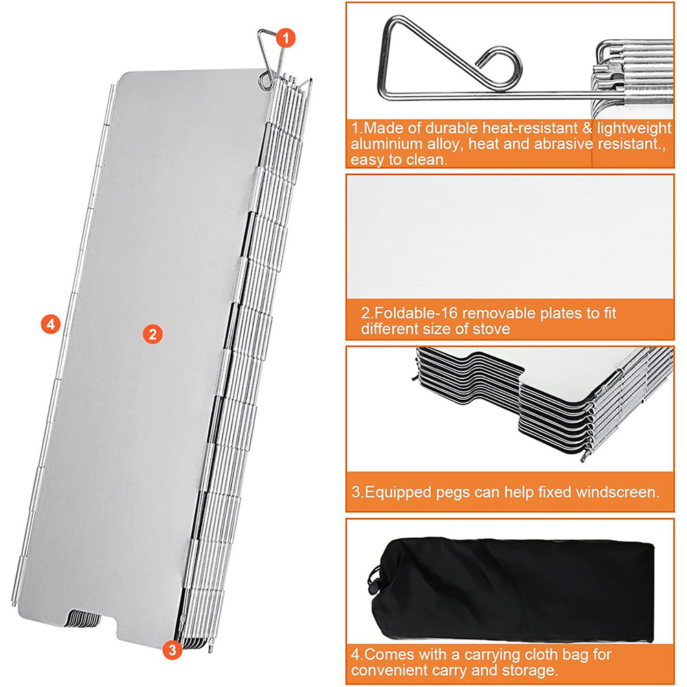 Para-vento Leve Dobrável para  - Camping Cooking Windscreen avaliação e preço