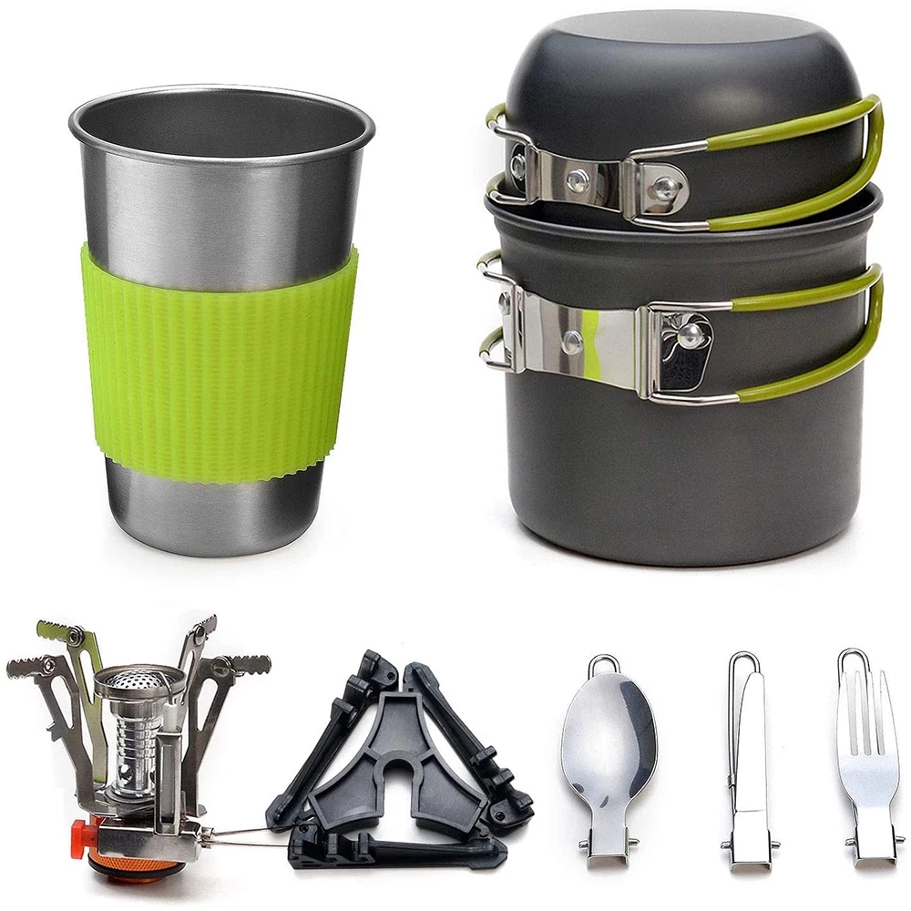 Kit de panelas de acampamento  - Camping Cooking Rice avaliação e preço